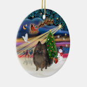 Xmas Magie - Spitz Keramikornament (Rechts)