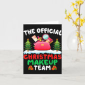 Xmas Makeup Artist Team - Beautician Cosmetologist Karte (Gelbe Blume)