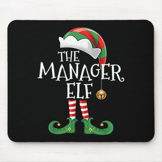 Xmas Manager Elf Matching Family Group Christmas E Mousepad (Vorne)