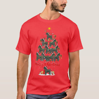 Xmas Matching Santa Miniatur Schnauzer Dog Christ T-Shirt