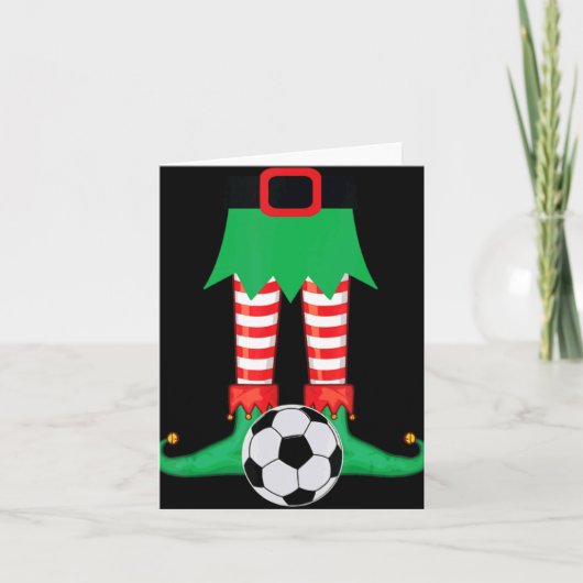 Xmas Matching Soccer Elf Pajama Christmas Team S Karte (Vorderseite)