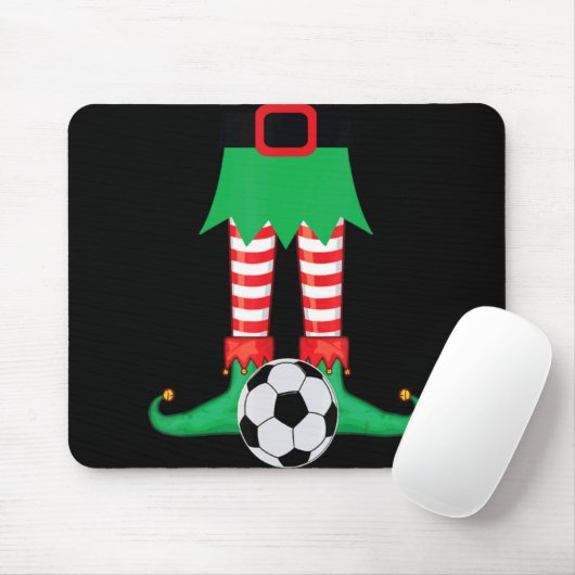 Xmas Matching Soccer Elf Pajama Christmas Team S Mousepad (Mit Mouse)