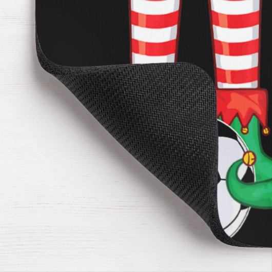 Xmas Matching Soccer Elf Pajama Christmas Team S T Mousepad (Ecke)