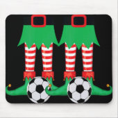 Xmas Matching Soccer Elf Pajama Christmas Team S T Mousepad (Vorne)