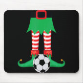 Xmas Matching Soccer Elf Pajama Christmas Team S T Mousepad (Vorne)