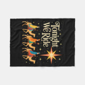 Xmas Men Women Nativity Three Wise Men Tonight We Fleecedecke (Vorderseite (Horizontal))