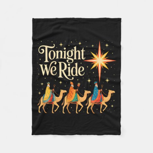 Xmas Men Women Nativity Three Wise Men Tonight We Fleecedecke (Vorderseite)