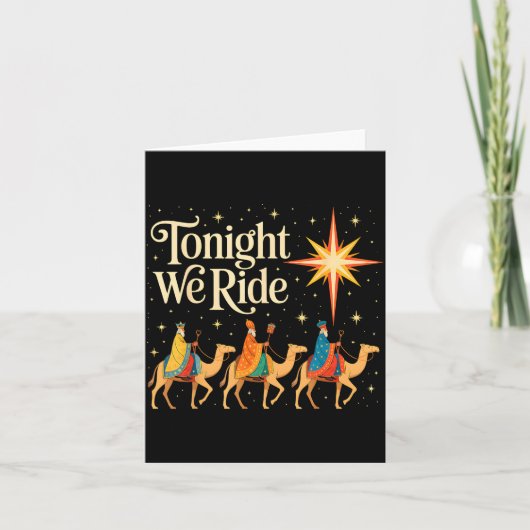 Xmas Men Women Nativity Three Wise Men Tonight We  Karte (Vorderseite)