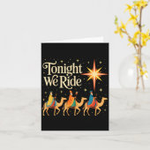 Xmas Men Women Nativity Three Wise Men Tonight We  Karte (Gelbe Blume)