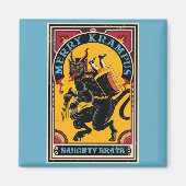Xmas Merry Krampus Naughty Brats Circus Poster Magnet (Vorne)