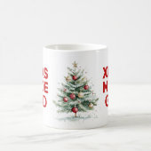XMAS-Modus für die rote Typografie Kaffeetasse (Mittel)