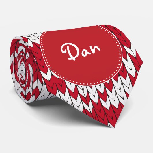 Xmas Monogramm Krawatte (Gerollt)