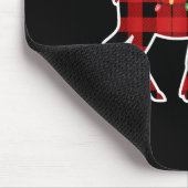 Xmas Moose Red And Black Buffalo Plaid Christmas L Mousepad (Ecke)