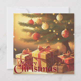 Xmas Motif, mit Geschenken unter dem Weihnachtsbau