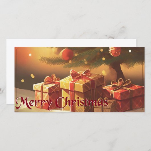 Xmas Motif, mit Geschenken unter dem Weihnachtsbau (Vorne/Hinten)