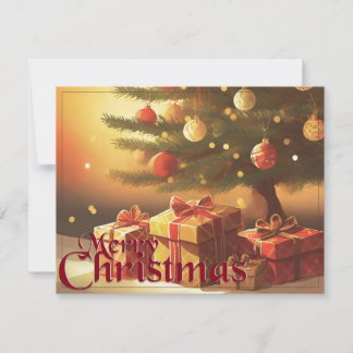 Xmas Motif, mit Geschenken unter dem Weihnachtsbau