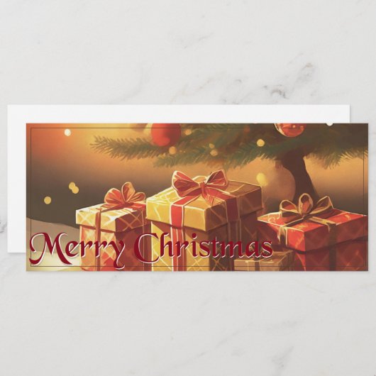 Xmas Motif, mit Geschenken unter dem Weihnachtsbau (Vorne/Hinten)