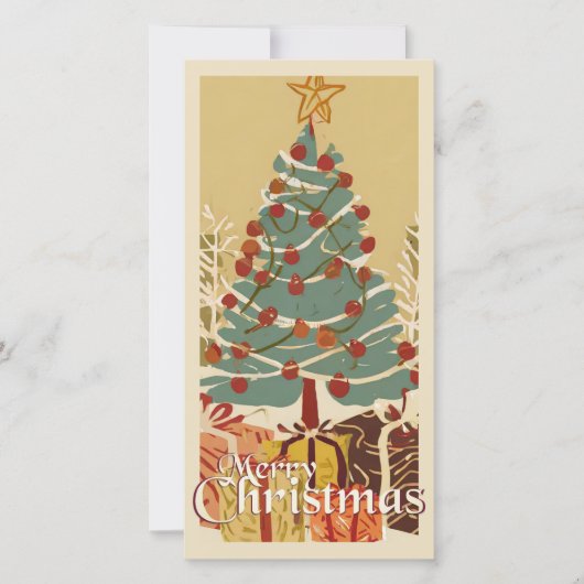 Xmas Motif, mit Geschenken unter dem Weihnachtsbau (Vorderseite)