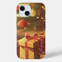 Xmas Motif, mit Geschenken unter dem Weihnachtsbau