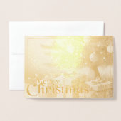 Xmas Motif, mit Geschenken unter dem Weihnachtsbau Folienkarte (Vorderseite mit Umschlag)