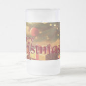 Xmas Motif, mit Geschenken unter dem Weihnachtsbau Mattglas Bierglas (Mittel)