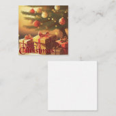Xmas Motif, mit Geschenken unter dem Weihnachtsbau Mitteilungskarte (Vorne/Hinten)