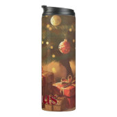 Xmas Motif, mit Geschenken unter dem Weihnachtsbau Thermosbecher (Nach rechts gedreht)
