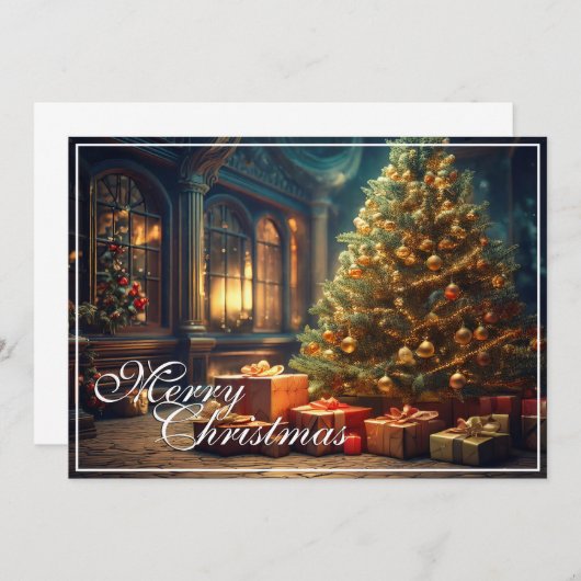 Xmas Motif mit Geschenken unter dem Weihnachtsbaum (Vorne/Hinten)