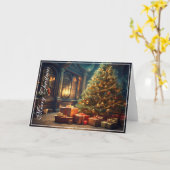 Xmas Motif mit Geschenken unter dem Weihnachtsbaum Karte (Gelbe Blume)