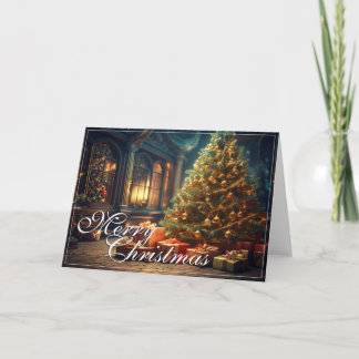 Xmas Motif mit Geschenken unter dem Weihnachtsbaum Karte