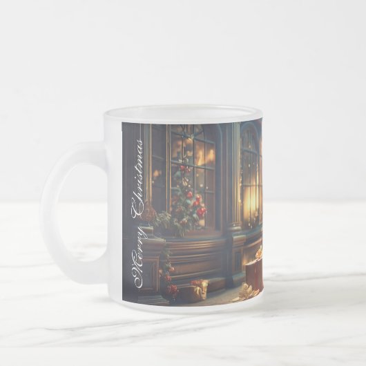 Xmas Motif mit Geschenken unter dem Weihnachtsbaum Mattglastasse (Links)