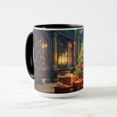 Xmas Motif mit Geschenken unter dem Weihnachtsbaum Tasse (Vorderseite Links)