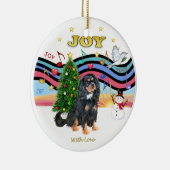 Xmas Music 1 - Cavalier (Black and Tan) Keramik Ornament (Rechts)