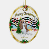 Xmas Music 1 - Cavalier (Blenheim) Keramik Ornament (Rechts)