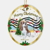 Xmas Music 1 - Cavalier (Blenheim) Keramik Ornament (Links)