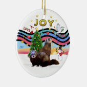 Xmas Music 1 - Two Ferrets Keramikornament (Rechts)