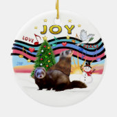 Xmas Music 1 - Two Ferrets Keramikornament (Hinten)