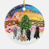 Xmas Music 2 - 7 Poodles Keramik Ornament (Hinten)