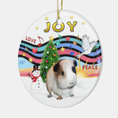 Xmas Music 2 - Braune Guinea Pig #1 Keramikornament (Links)