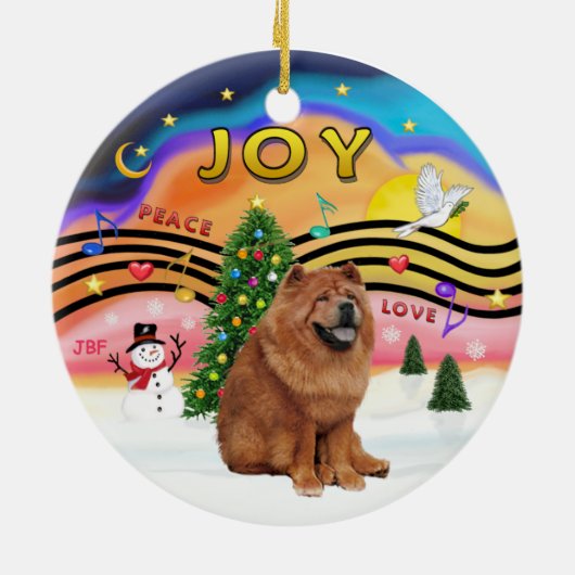 Xmas Music 2 - Chow Chow Chow (rot) Keramikornament (Hinten)