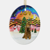 Xmas Music 2 - Cocker (braun) Keramikornament (Rechts)