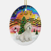 Xmas Music 2 - Coton de Tulear Keramikornament (Rechts)