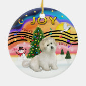 Xmas Music 2 - Coton de Tulear Keramikornament (Hinten)