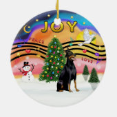 Xmas Music 2 - Doberman 1 Keramikornament (Hinten)