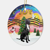 Xmas Music 2 - Great Dane (schwarz-natürlich) Keramikornament (Links)