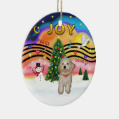 Xmas Music 2 - Havanna Welpe Keramikornament (Rechts)