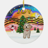 Xmas Music 2 - Havanna Welpe Keramikornament (Hinten)
