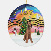 Xmas Music 2 - Irish Terrier Keramikornament (Links)