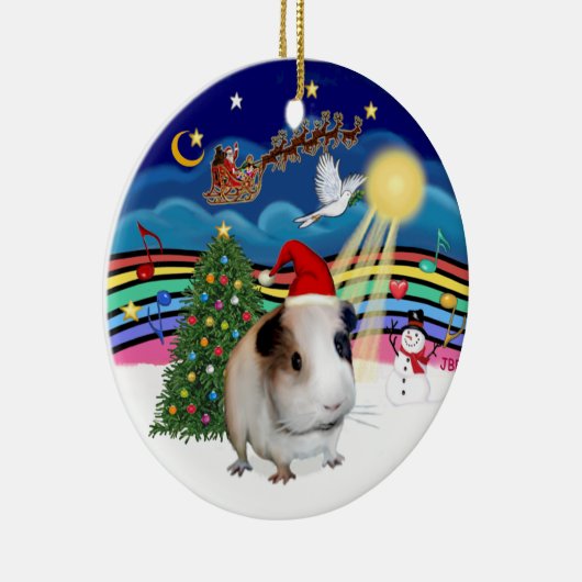 Xmas Music 3 - Guinea Pig #1 Keramik Ornament (Rechts)