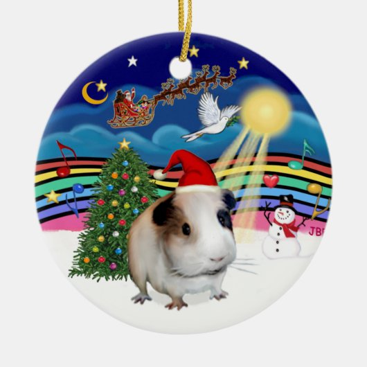 Xmas Music 3 - Guinea Pig #1 Keramik Ornament (Vorne)